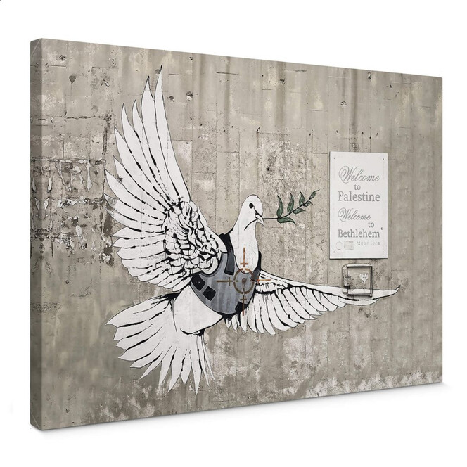 Leinwandbild Banksy - Die Friedenstaube