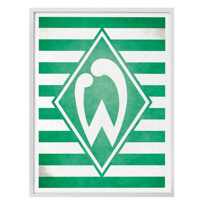 Poster Werder Bremen Logo Streifen