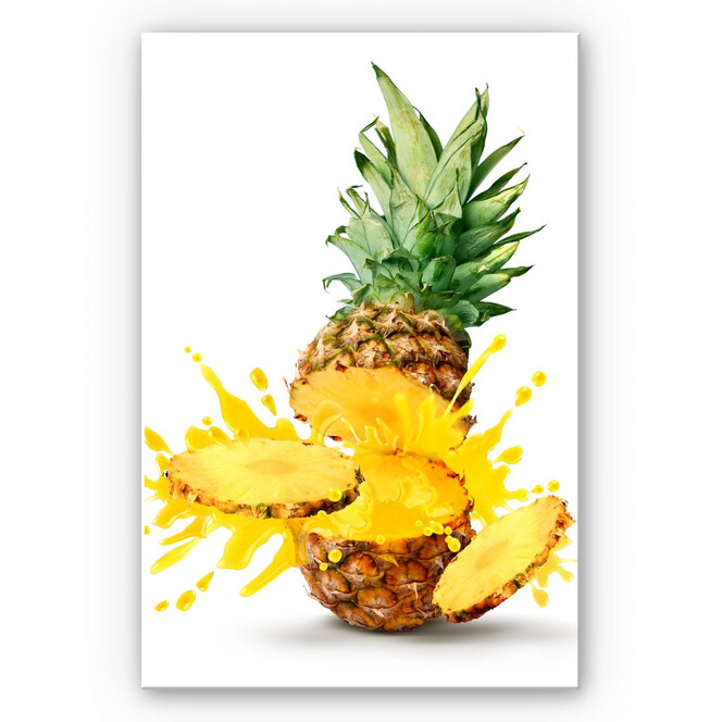 Wandbild Splashing Pineapple