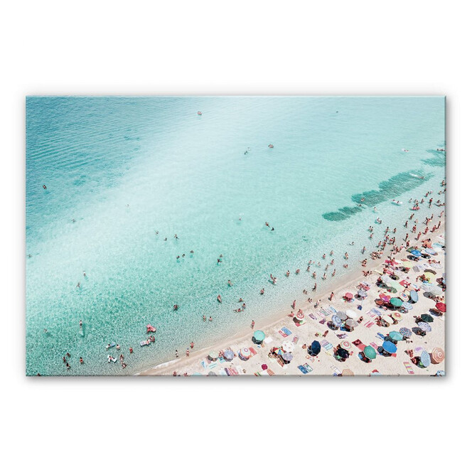 Acrylglasbild Sisi & Seb - Treiben am Strand