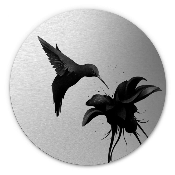Alu-Dibond Bild mit Silbereffekt Ireland - Chorum - Kolibri - Rund