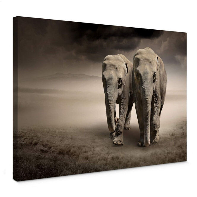 Leinwandbild Die Elefanten - Bild 1