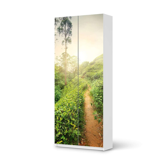 Möbelfolie IKEA Pax Schrank 236cm Höhe - 2 Türen - Green Tea Fields- Bild 1
