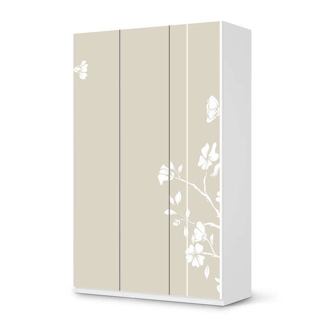 Möbelfolie IKEA Pax Schrank 236cm Höhe - 3 Türen - Florals Plain 3- Bild 1