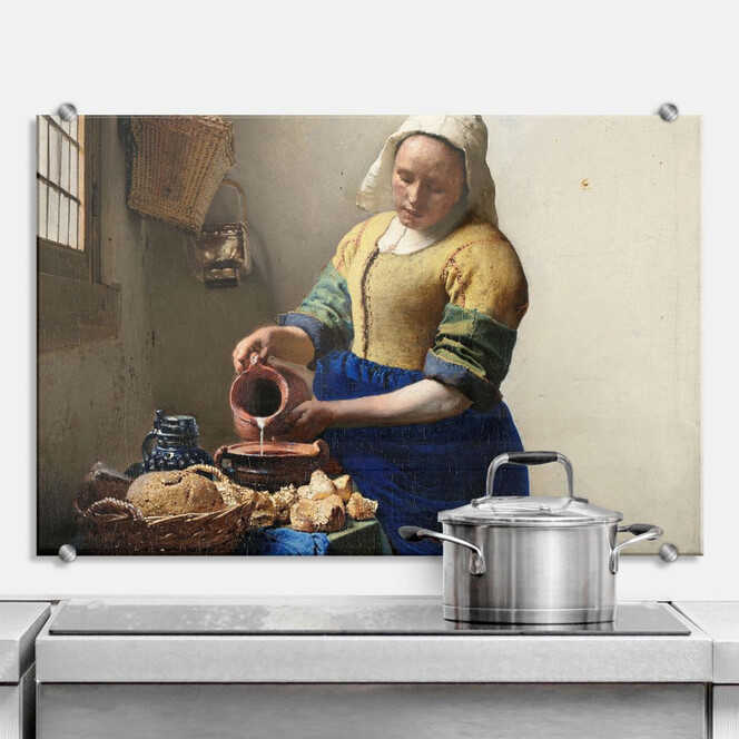 Spritzschutz Vermeer - Das Mädchen mit dem Milchkrug