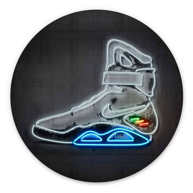 Wandbild Mielu - Future Sneaker - Alu-Dibond Rund