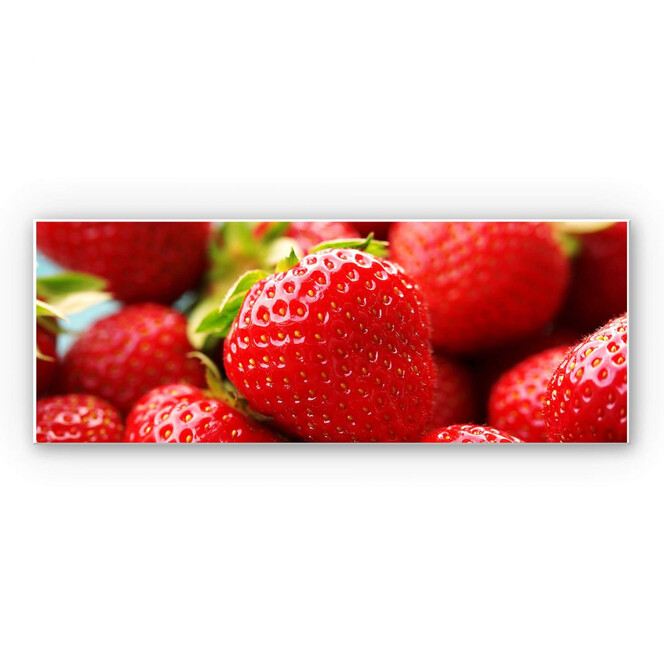 Wandbild Erdbeeren aus dem Garten - Panorama
