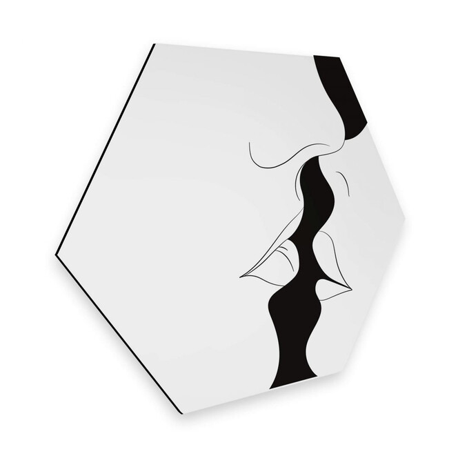 Hexagon - Alu-Dibond Nordic Creators - White Kiss