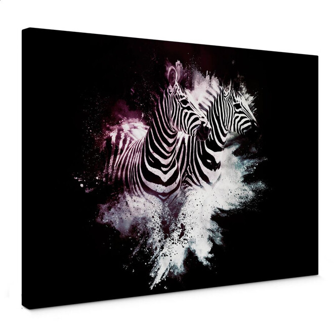Leinwandbild Hugonnard - Wild Explosion: Zwei Zebras
