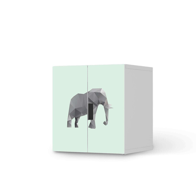 Möbelfolie IKEA Stuva / Malad Schrank - 2 kleine Türen - Origami Elephant- Bild 1