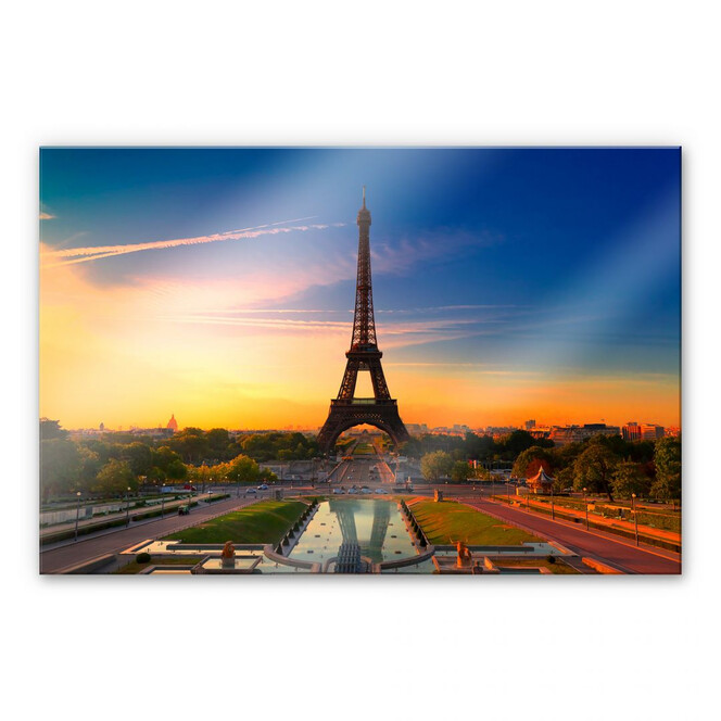 Acrylglasbild Eiffelturm im Sonnenuntergang