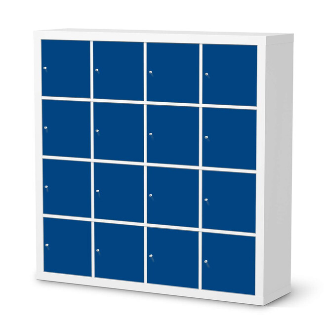 Möbelfolie IKEA Expedit Regal 16 Türen - Blau Dark- Bild 1