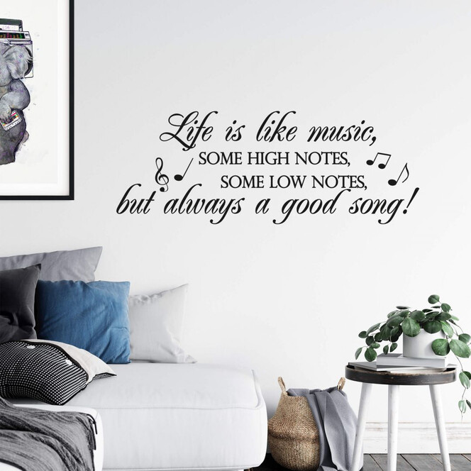 Wandtattoo Life is like music...