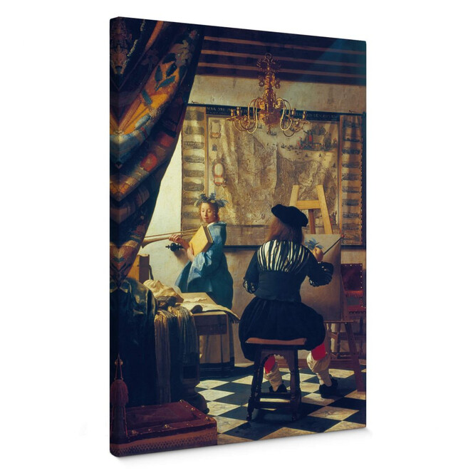 Leinwandbild Vermeer - Die Malkunst