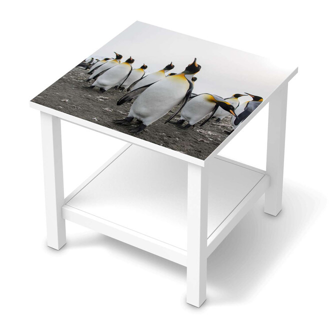 Möbel Klebefolie IKEA Hemnes Tisch 55x55cm - Penguin Family- Bild 1