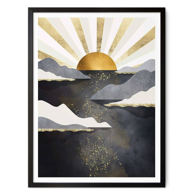 Poster SpaceFrog Designs - Goldene Dämmerung
