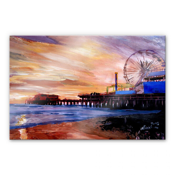 Acrylglasbild Bleichner - Santa Monica Pier