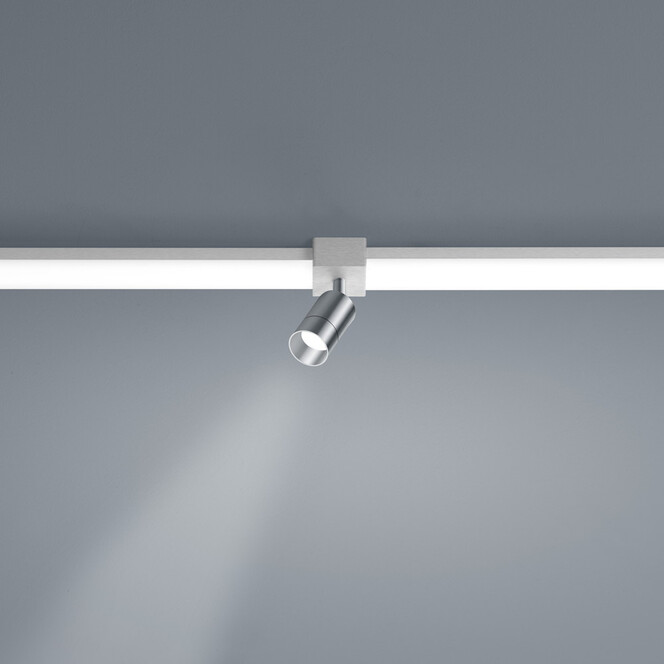 LED Lichtschienen Spot Vigo in nickel-matt 4W 360lm Linienverbinder - Bild 1