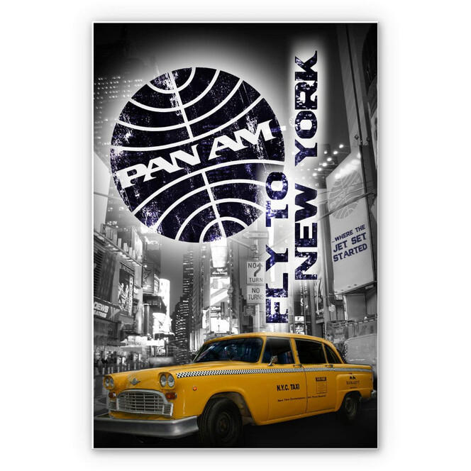 Wandbild PAN AM - New York Yellow Taxi Cab