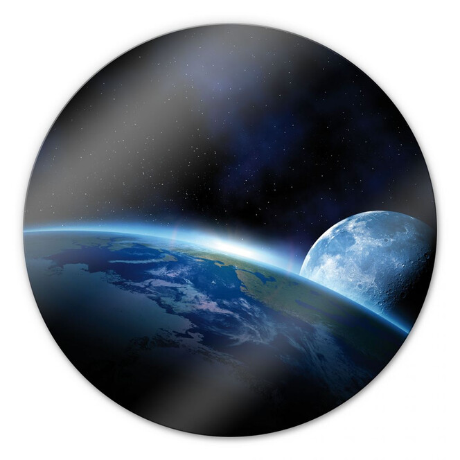 Glasbild Planet Earth - rund