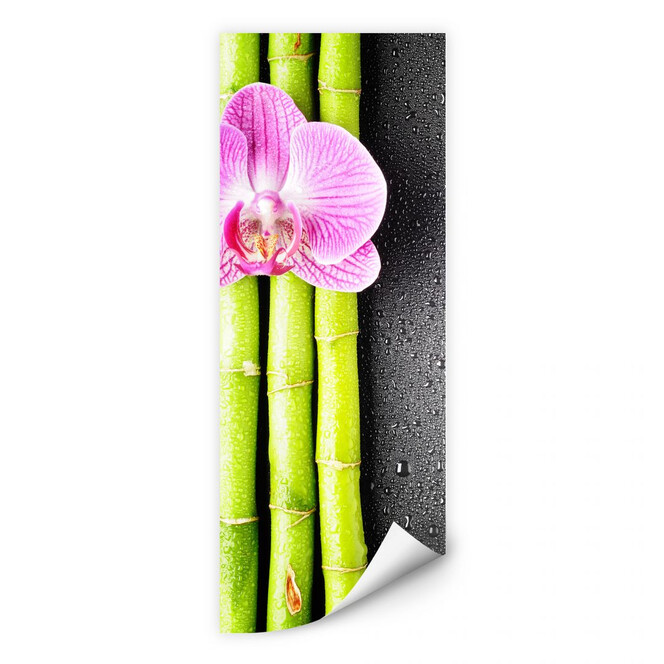 Wallprint Orchid and Bamboo - Panorama (vertikal)