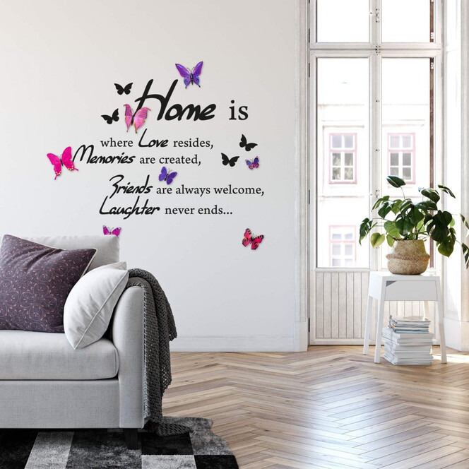Wandtattoo Home is where love resides