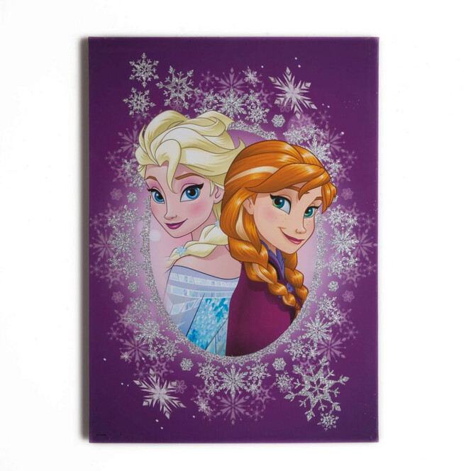 Leinwandbild Die Eiskönigin, Frosted Elsa & Anna (Glitzer) - Bild 1