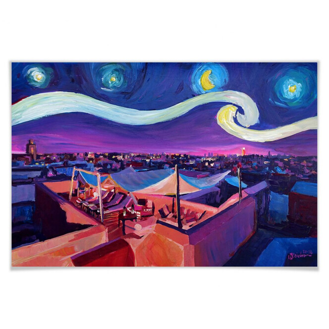 Poster Bleichner - Marrakesch bei Nacht