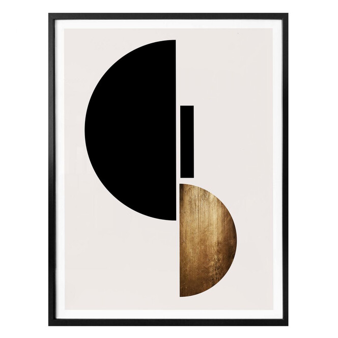 Poster Kubistika - Goldenes Gepräge