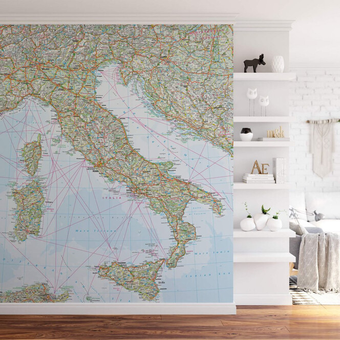 Fototapete Falk - Italien Landkarte