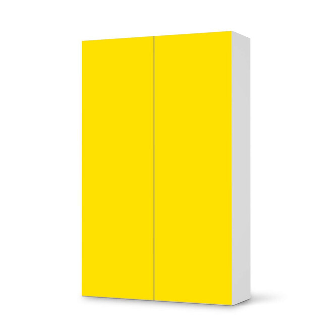 Klebefolie IKEA Besta Schrank 2 Türen (hoch) - Gelb Dark- Bild 1