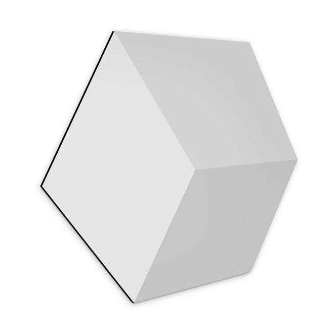 3D Hexagon - Alu-Dibond Hellgrau