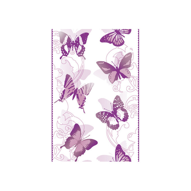 Livingwalls Wandtattoo pop.up Panel mit Schmetterlingen Kinderzimmer selbstklebend lila, weiss