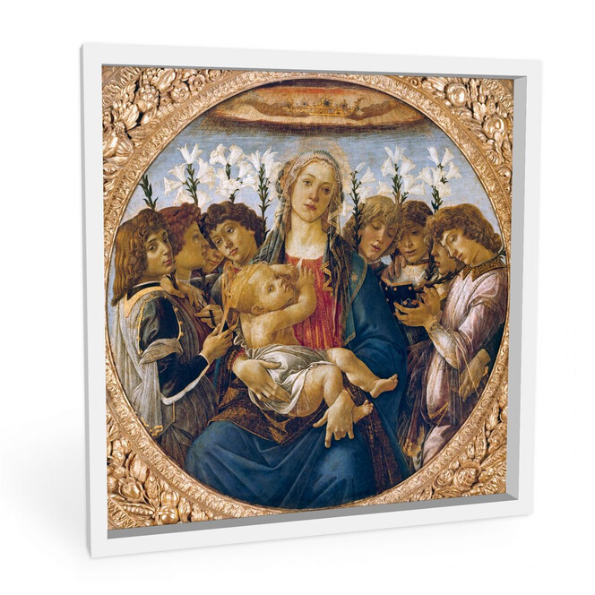 Hartschaumbild Botticelli - Maria mit dem Kind und singenden Engeln