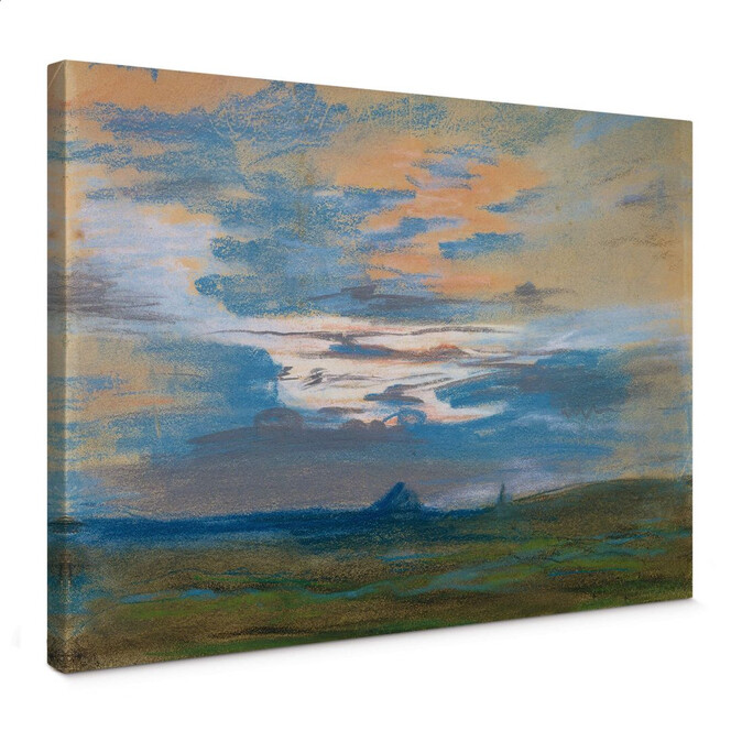 Leinwandbild Delacroix - Himmelsstudie bei Sonnenuntergang