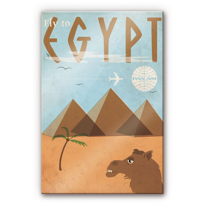 Acrylglasbild PAN AM - Fly to Egypt