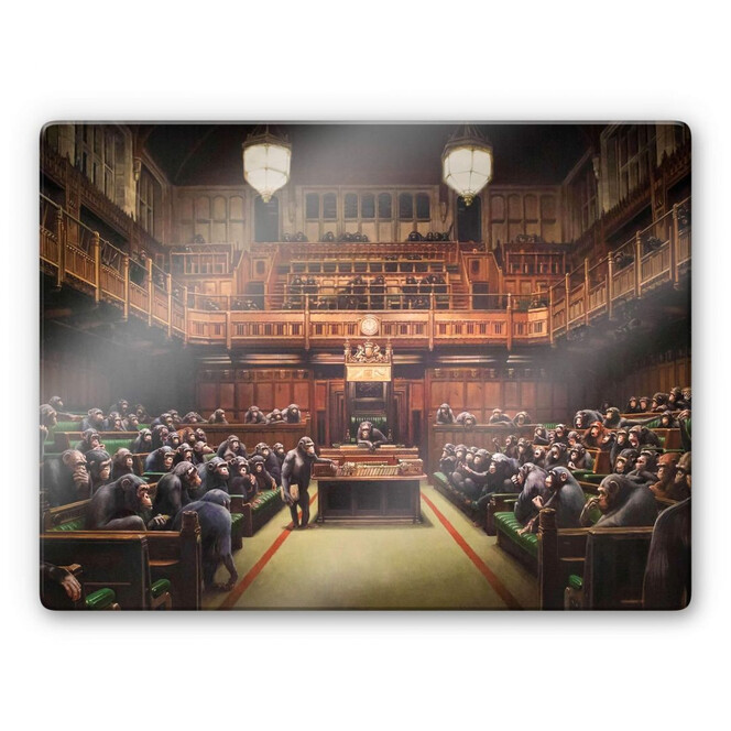 Glasbild Banksy - Devolved Parliament