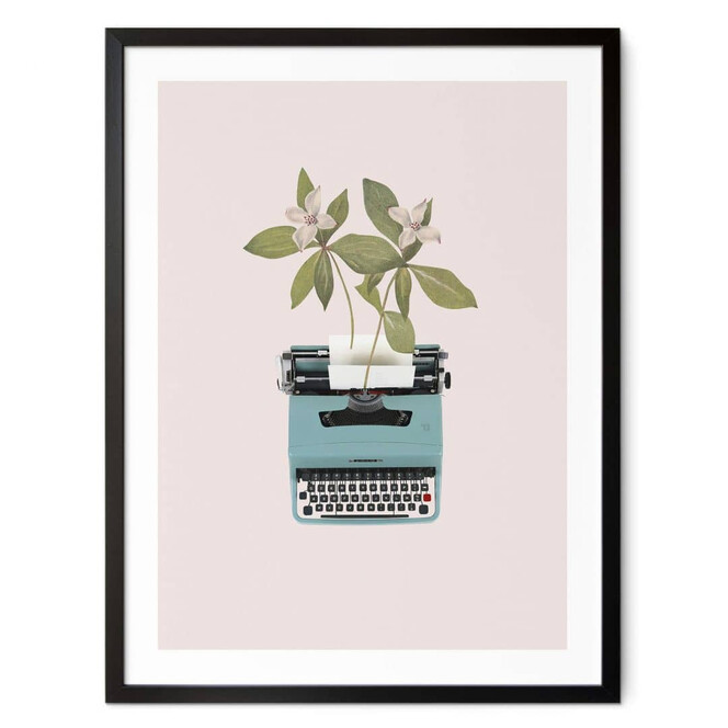 Poster Frida Floral Studio - Botanische Schreibmaschine