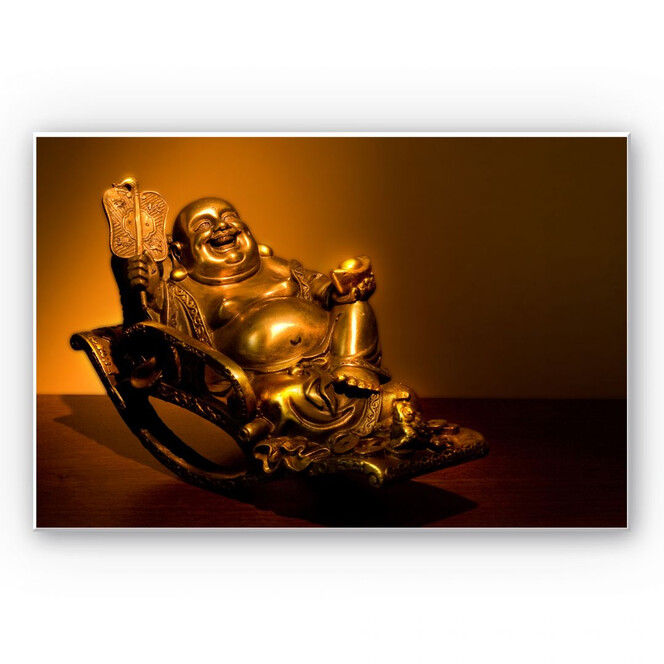 Wandbild Happy Buddha