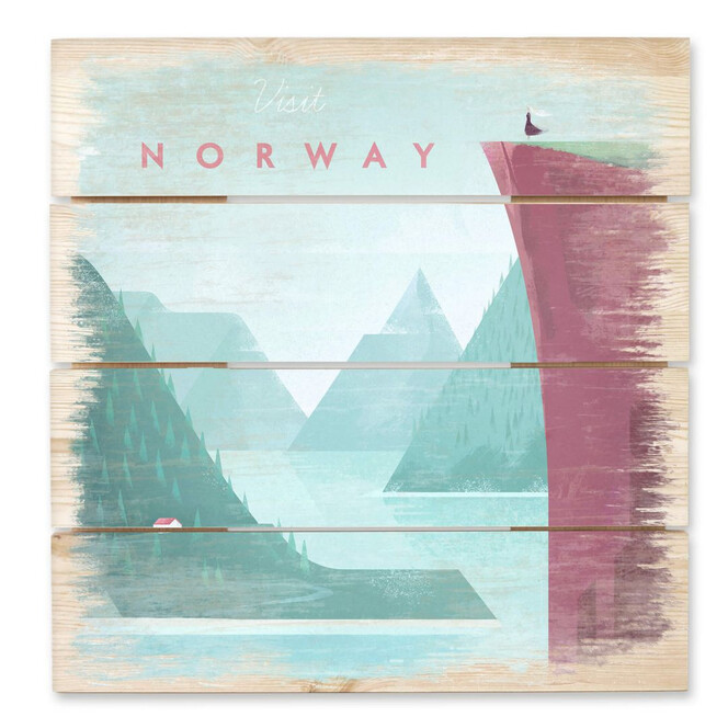 Holzbild Rivers - Norwegen