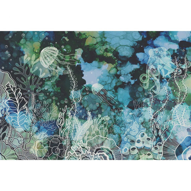 Livingwalls Fototapete ARTist Underwater Colour Unterwasser Welt blau, grün, türkis - Bild 1