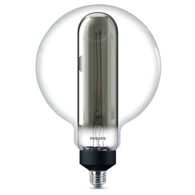 Philips LED Giant Globe Smoky, Vintage Industrial Design ersetzt 25W, E27. weiss, 3000Kelvin, 270 Lumen, Dekolampe, nicht dimmbar Energieklasse A