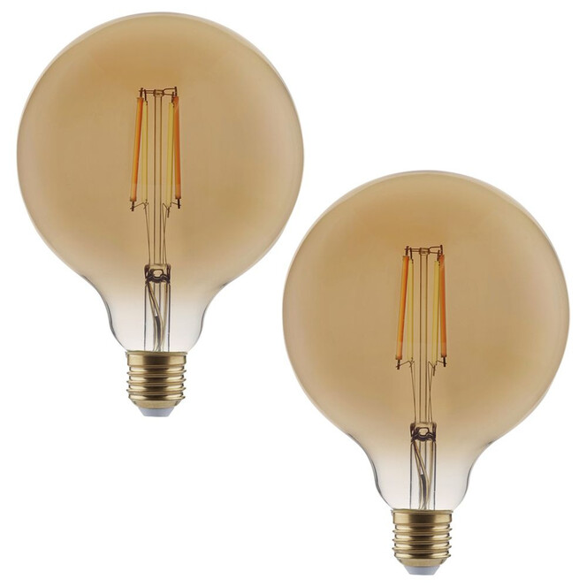 SHYNE | Smartes ZigBee LED Leuchtmittel E27. amber, tunable white, Globe - G125. 7W, 650 Lumen, 2er-Pack