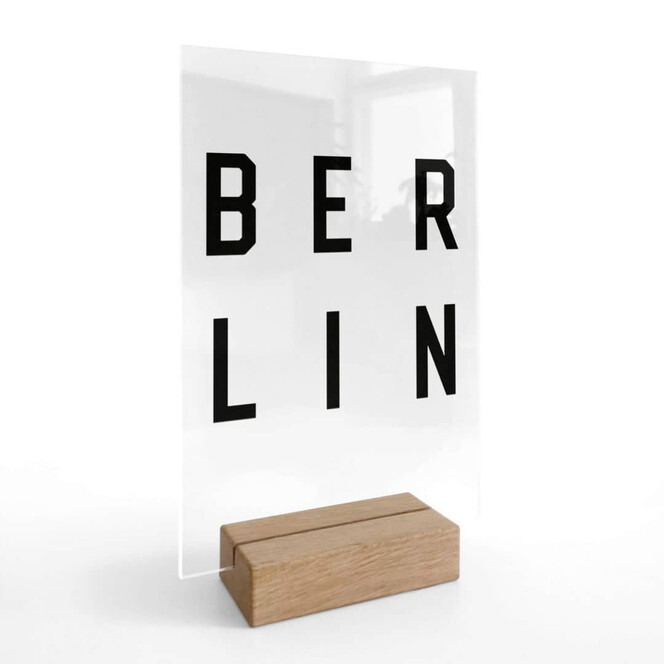 Tischaufsteller Typografie Berlin