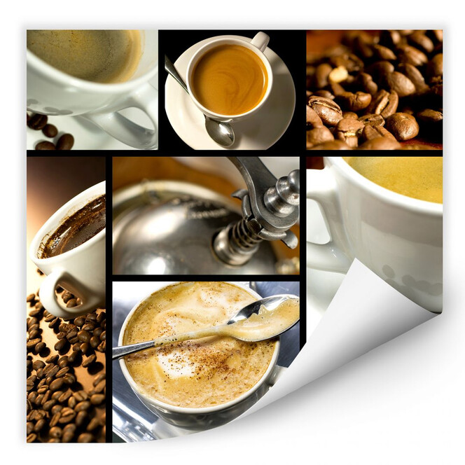 Wallprint Kaffee Vielfalt