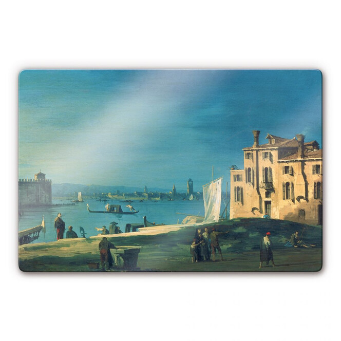 Glasbild Canaletto - Blick von San Pietro auf die Insel Murano