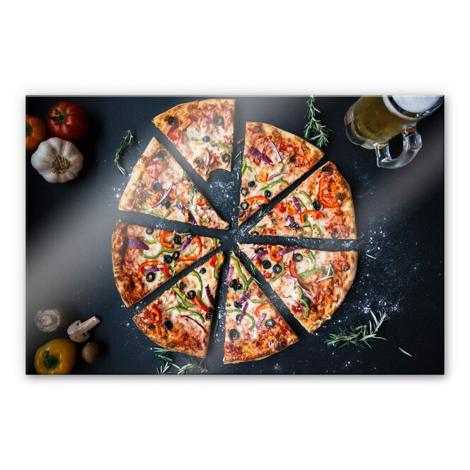 Acrylglasbild Italienische Pizza