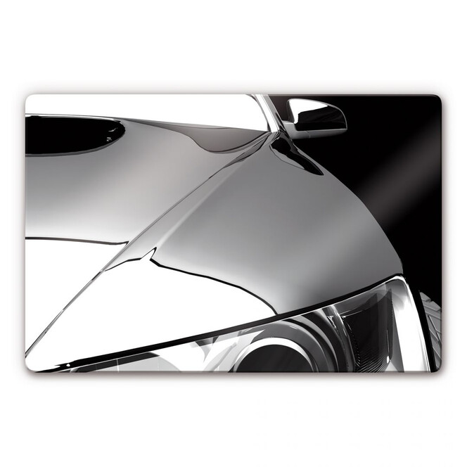 Glasbild Metallic Car