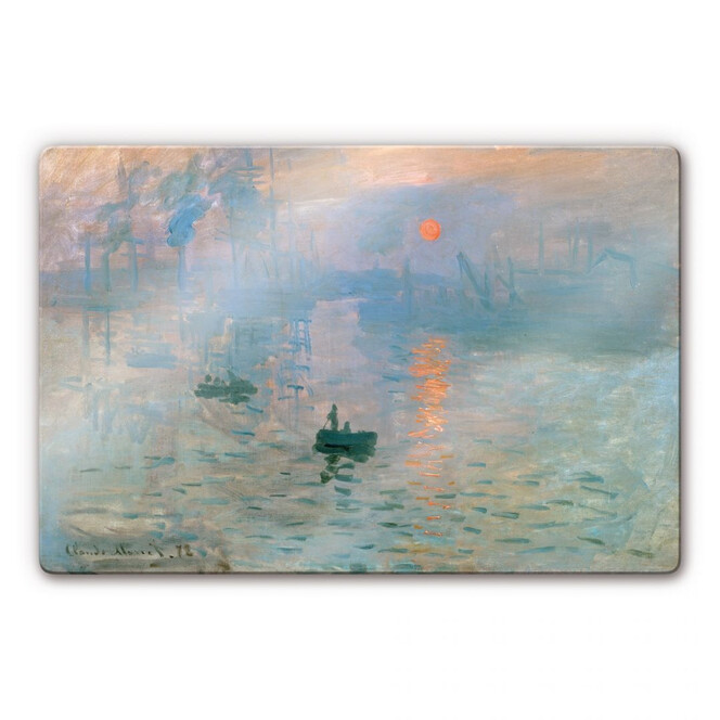 Glasbild Monet - Impression