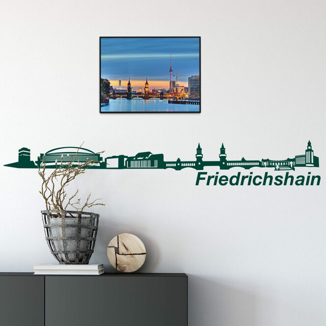 Wandtattoo Friedrichshain Skyline